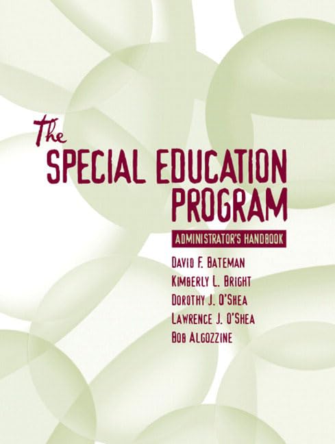 Special Education Program Administrator's Handbook 1st Edition