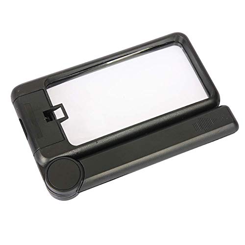 VKFX LED 2X großes rechteckiges Leselupe Handlupe mit Licht - randlose unverzerrte Lupe mit Beleuchtung geeignet für Senioren, zum lesen von Büchern, Magazinen, Zeitungen und Landkarten Cover