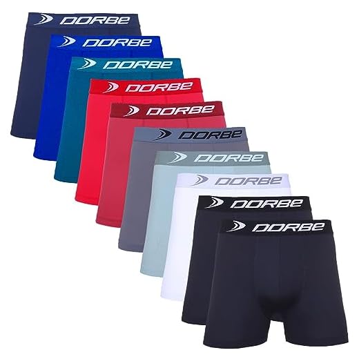 Kit 10 Cuecas Boxer Plus Size Microfibra Dorbe Não Enrola Original Masculina Cueca Box Plu Masculino Adulto Lisa Macia Confortável (BR, Alfa, 5G, Plus Size, Sortido)