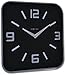 Produktbild NeXtime große Wanduhr "SHOKO", lautlos, quadratisch, Spiegelglas, Schwarz, 43 x 43 cm
