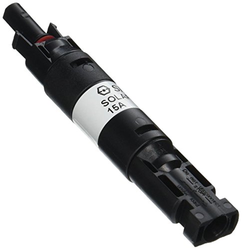 Renogy 15A Male and Female Connector Waterproof in-Line Fuse Holder w/Fuse, Black by Renogy - Used condition - US$13.41