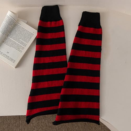 Image of WODECASA Girls Kawaii Leg Warmers Knitted Flared Leg Sleeves Goth Crochet Baggy Cuff Ankle Heap Socks