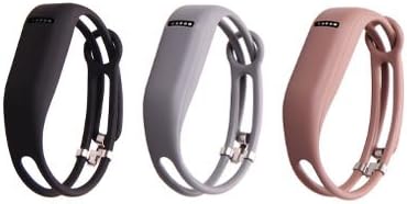 I-SMILE 3PCS Replacement Bands with Metal Clasps for Fitbit Flex, Set of 3 with 2 Piece Silicon Fastener Ring