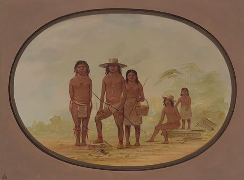 Cinque Indiani Di George Catlin para decoración pared sin vida