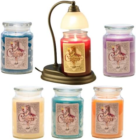 Courtney's 26oz Scented Jar Candle Gift Pack - 6 Candles & Free Candle Warmer - Christmas Morning