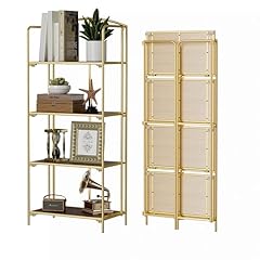 Gold Frame & Walnut Shelf