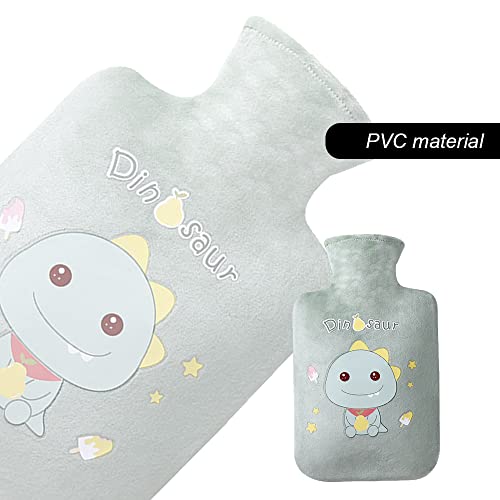 Hot Water Bottle Hot Water Bag With Plush Cloth Cover Cartoon Hot Cold Pack For Pain Relief Hot Cold Therapy 1L Pvc #TOP2