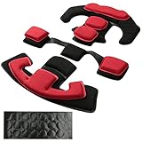 Yzpacc Tactical Helmet Pads, Universal Replacement EX Helmet Internal Memory Foam Pad Protective Mat for ACH MICH FMA EXF Helmet (Red)