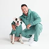 Spark Paws Hunde-Kapuzenpullover – Premium-Qualität, butterweich, hervorragender Komfort und Passform, beruhigende Fleece-Innenseite, geeignet für alle Rassen - Teal - L