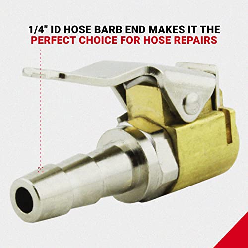 Milton S-697 1/4" Id Euro Style Hose Barb Air Chuck #TOP2