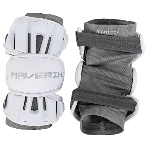 Maverik Max Lacrosse Arm Pads, (2025), White (Large) #TOP2