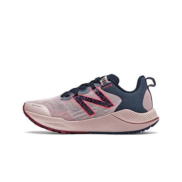 New Balance womens Dynasoft Nitrel V4 Trail Running Shoe, Saturn Pink/Natural Indigo, 9 US