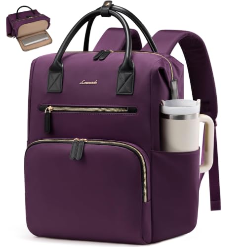 Image of LOVEVOOK Laptop Backpack for Women with XL Cup Pocket, Work Travel College