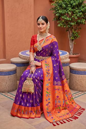 ALPHAFOX WITH DEVICE paithani silk saree – image 3