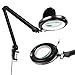 Brightech LightView PRO LED Magnifying Clamp Lamp - Daylight Bright Magnifier Lighted Lens – Dimmable with Adjustable Color Temperature Utility Light for Desk Table Task Craft or Workbench –Black