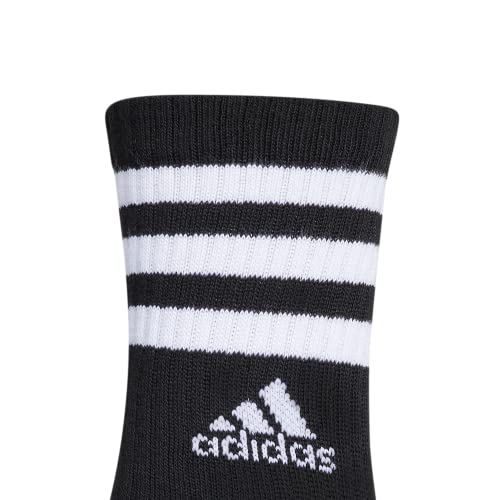 Adidas Kids-Boy's/Girl's Mixed Graphic Athletic Cushioned Crew Socks (6-Pair), White/Onix Grey/Black, Large #TOP2