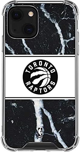 Skinit Clear Phone Case Compatible with iPhone 13 Mini - Officially Licensed NBA Toronto Raptors Marble Design
