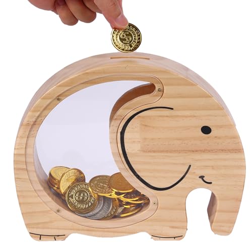Elephant Piggy Bank for Kids Money Bank for Toddlers Elephant Room Decor for Boys and Girls Coin Jar Unbreakable Personalized Coin Bank