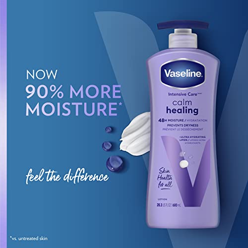 Vaseline Intensive Care Calm Healing Body Lotion For Dry Skin Lotion Made With Ultra-Hydrating Lipids And Lavender Extract To Heal And Restore Dry Skin 20.3 Oz, Pack Of 3 #TOP5