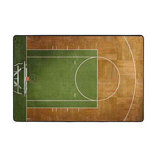 My Daily Basketball Court Area Rug 4 X 6 Feet, Living Room Bedroom Kitchen Decorative Unique Lightweight Printed Rugs Carpet #TOP11