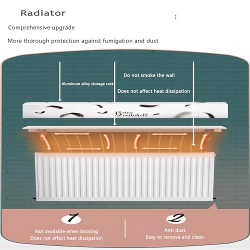 Cubierta para radiador sin instalación que soluciona las manchas de polvo 4
