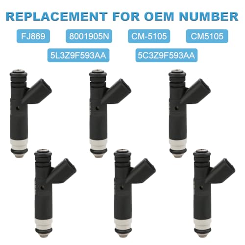 JDMON Fuel Injectors Compatible with Ford F-150 2005-2008 V6 4.2L Replacement for FJ869 800-1905N 8001905N CM-5105 CM5105 5L3Z9F593AA 5C3Z9F593AA by JDMON - Image 3