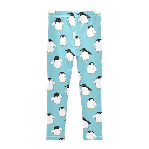 Girls Basic Leggings Baby Girls Pants Penguin Cartoon Soft Footless Stretchy Tights Pants 4-10Y2