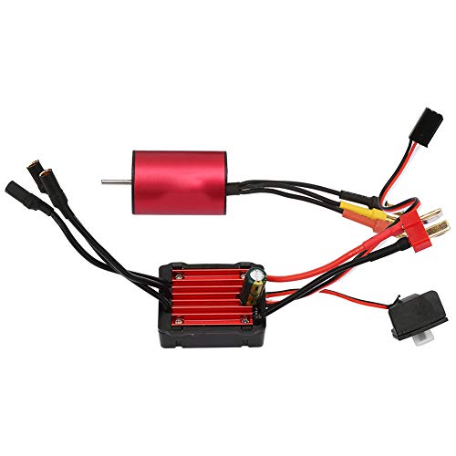 Überschreiten Sie 3300KV 2435Motor & KS25A Brushless ESC Combo -Combo - Set Hoher Geschwindigkeit mit Niedrigem Rauschmotor für RC Modellauto Metall