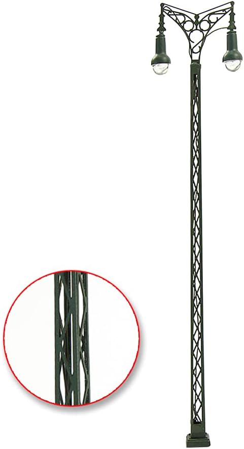 LQS58 3pcs Model Railway Lights Lattice Mast lamp Track Light HO Scale 1:87 Layout (HO Scale)
