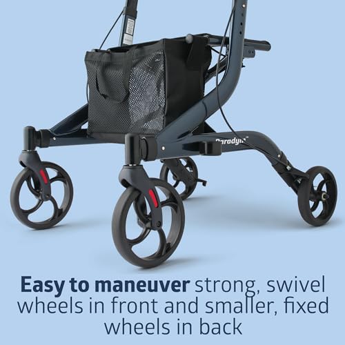 Déambulateur pliable Medline aluminium bleu marine post-chirurgie - 4