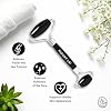 Mount Lai Warming Black Obsidian Facial Roller The Stone of Clarity, Detoxifying Face Roller Tool for Purified Skin, Relaxation & Improved Circulation, Facial Massager Tool for Self-Care Ritual