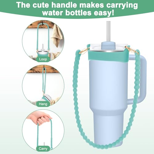 Support de gobelet de 227ml à 1,2L avec sangle de transport portable verte - 5