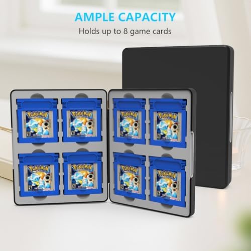 WUKEMOK GB Game Case Compatible with Gameboy, Holder for 8 GB/GBC Game Cartridges, Magnetic Closure Protective Holder with Silicone Slots, Portable Travel Size Organizer Box Accessories for Gaming Collectors — 사진 7