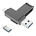 Produktbild USB Stick Kompatibel mit iPhone 128GB Externer Speichererweiterung Photo Stick 4 in 1 USB C 3.0 Handy Memory Stick Speicher Kompatibel mit Android Mac Laptop Tablet PC iOS OTGschwarz