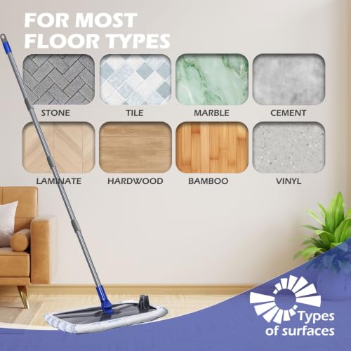 Masthome 16" Large Microfiber Mop, Floor Flat Mop Dry and Wet Use by Masthome - Used condition - Image 8