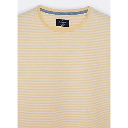 Hackett London Męski T-shirt w paski, 016sunset, XL