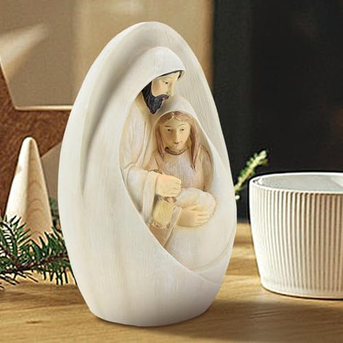 Nativity Scene Figurines - Holy Family Nativity Scene Figurine Statue, Elegant Resin Nativity Display Statues | Nativity Scene Resin Ornaments Figurines, Nativity Sets for Christmas Tabletop Indoor - Image 5
