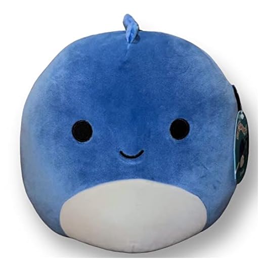 Squishmallows 11 Inch Brody Blue Dinosaur with White Belly Plush - Prehistoric Squad Stuffed Animal Toy