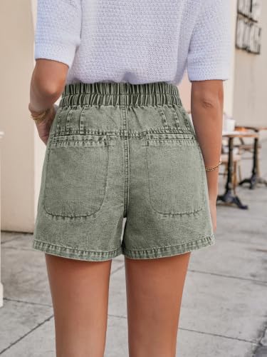 Womens Flowy Denim Shorts - image 2
