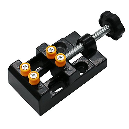 QST Universal Mini Walnut Vise Clamp Table Bench Vice for Jewelry Nuclear Clip On DIY Carving Tool