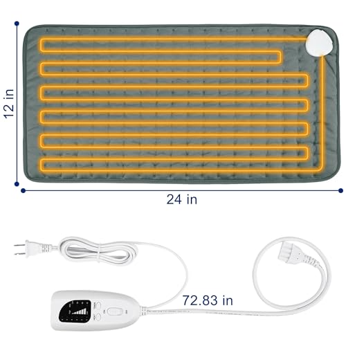 Image of Electric Heating pad for Back Neck Shoulder Knee Arms Legs- Electric Heat Pads with 6 Heat Settings & Auto Shut Off Heat Heating Pad for Birthday Mother Father Girl Men Women