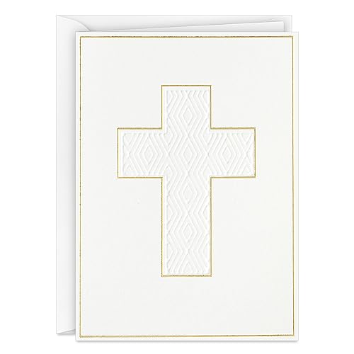 Hallmark Religious Easter Cards, Gold Cross (20 Blank Cards with Envelopes) for Confirmations, Baptisms, Weddings, Clergy Appreciation