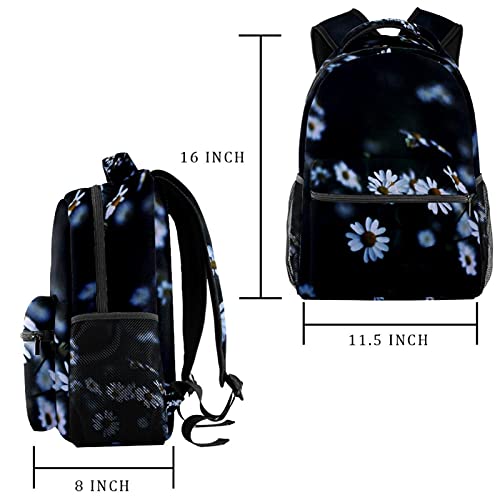 Sac à dos décontracté bleu à fleurs fini le manque de place - 2