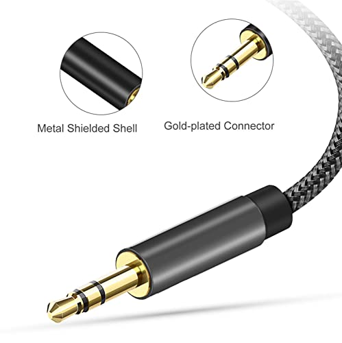 Jimgumg 3.5Mm Male To Male Auxiliary Aux Stereo Professional Audio Cable With Silver-Plating Copper Core, Nylon Braid For Car, Headphone, Home Stereos, Speaker, Cell Phone, Computor And More #TOP2