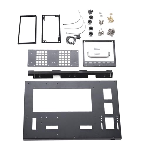 Gabinete para PC ATX, compatible con placas base ATX, Micro-ATX y Mini-ITX, estructura abierta con asa, refrigeración potente en acero de aleación miniatura 3