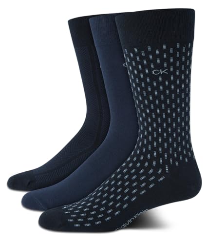 Image of Calvin Klein Men's Sock Pack of 2 Socks (Pack of 2), Navy blue mix, One Size