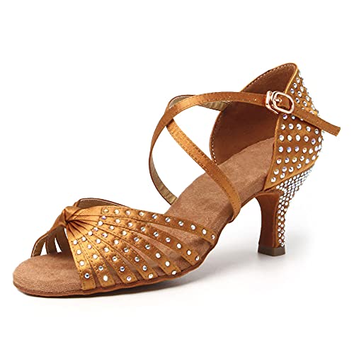 Chaussures de danse latine salsa strass CT459 pour danser sans douleur aux pieds