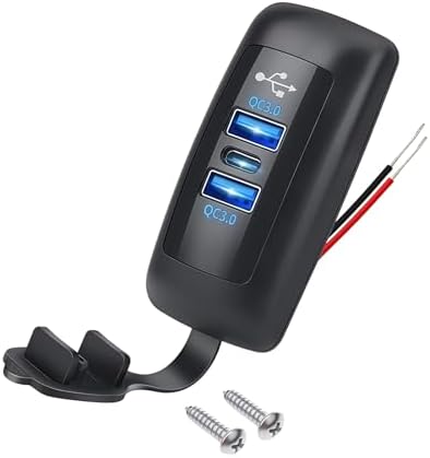 Car with 2 QC3.0 USB and 1 PD3.0 Type-C Port for Trucks Boats Car Chargers Socket Power Outlet — view 3