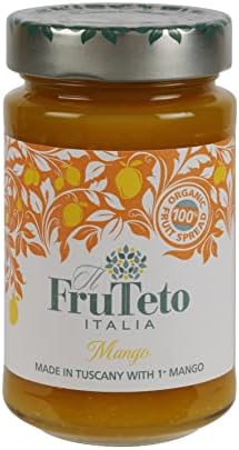 il FruTeto Italia 100% Mango Organic Fruit Spread. 250g. Made in Tuscany only with Fruit. No Pectin. No Added Sugar. No Preservatives.