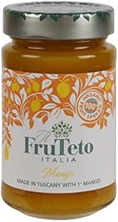 il FruTeto Italia 100% Mango Organic Fruit Spread. 250g. Made in Tuscany only with Fruit. No Pectin. No Added Sugar. No Preservatives.